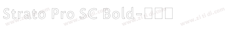 Strato Pro SC Bold字体转换